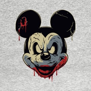 Vintage Mickey Horror Satire Original Graphic Art T-Shirt